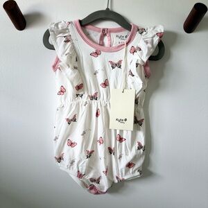 Kyte BABY Pink Butterfly Bubble Romper